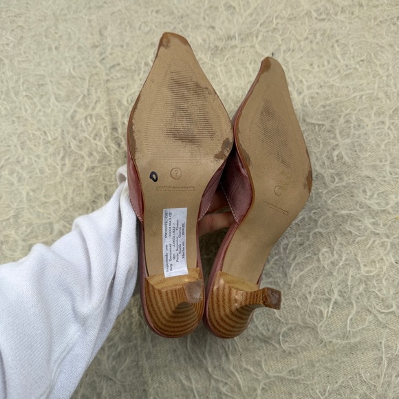 Vintage Razzo Leather Kitten Heel Mules – Size 7 - Picture 4 of 6